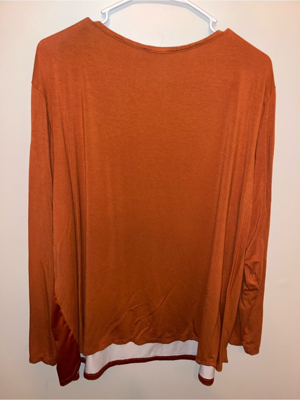Back In The Saddle Orange Aztec Western Print Long Sleeve Shirt Size 3X EUC Boho - Picture 5 of 5